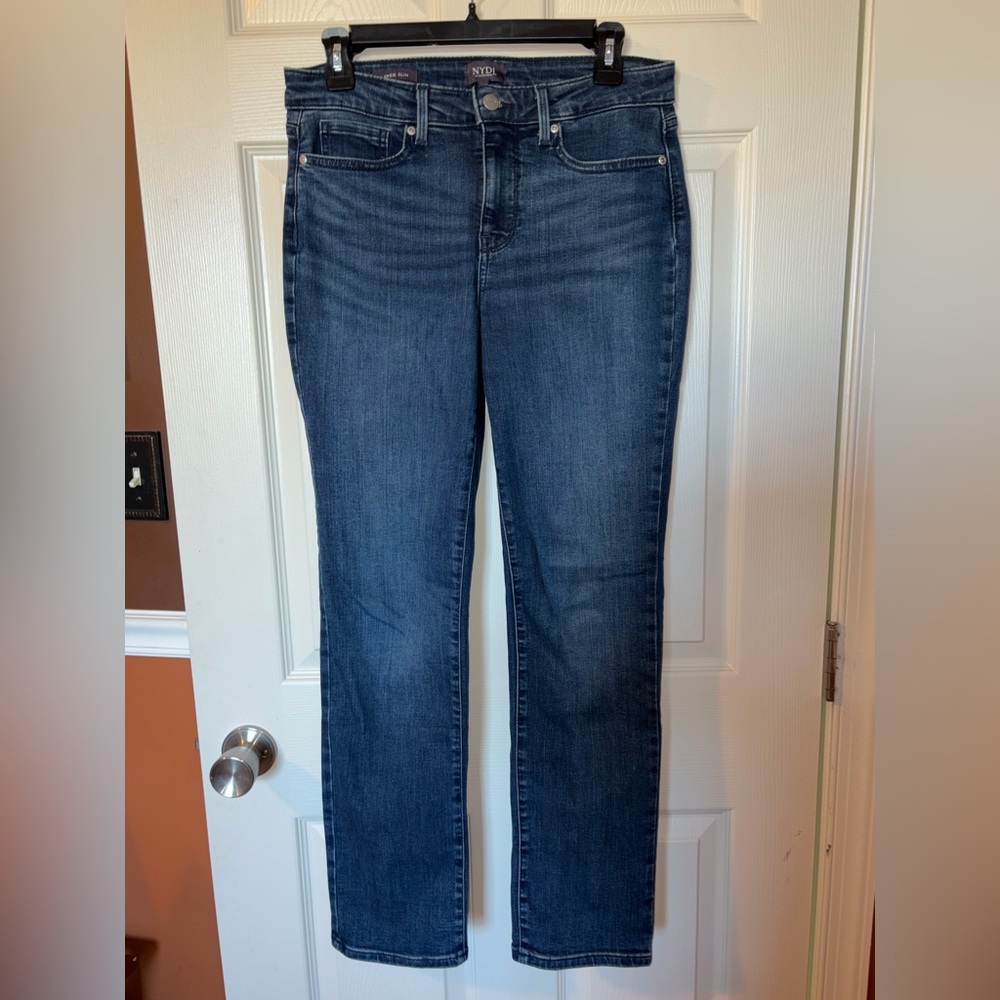 NYDJ Sheri Slim Jean, Lift X Tuck Technology, Province Wash, Size 6
